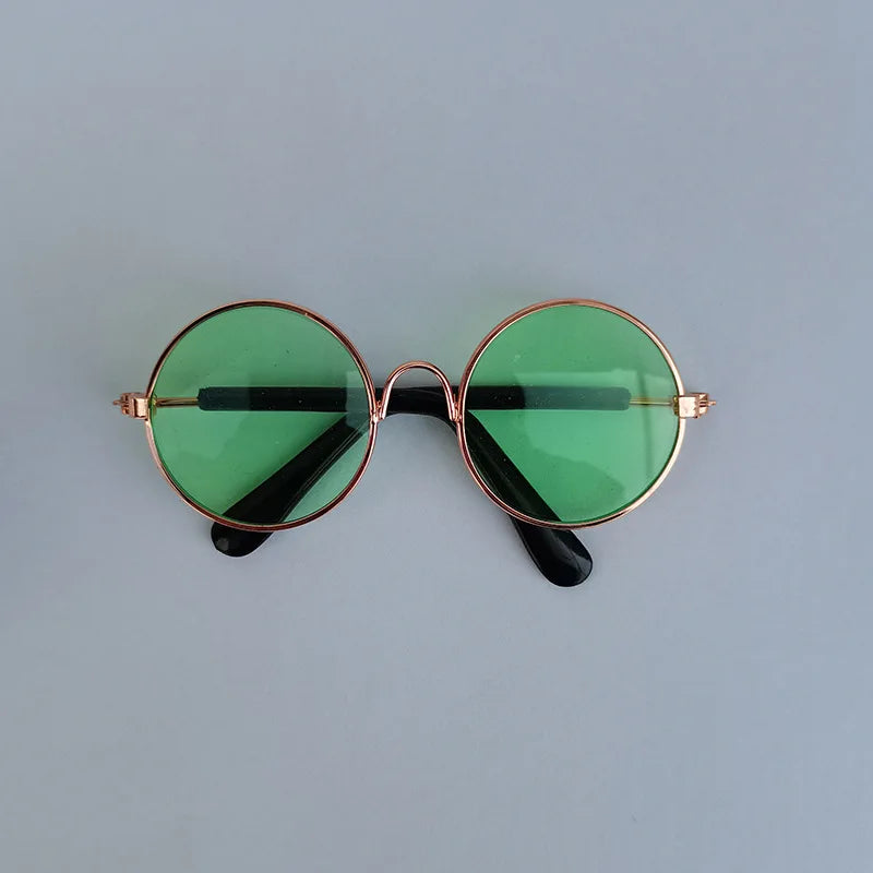 Vintage Round Pet Sunglasses for Small Dogs & Cats | Cute Photo Prop & Costume Accessory