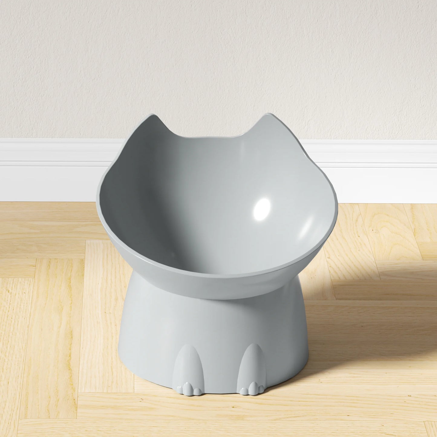 Elevated Cat Bowl | Anti-Slip Raised Pet Feeding Bowl with Tilted Neck Support