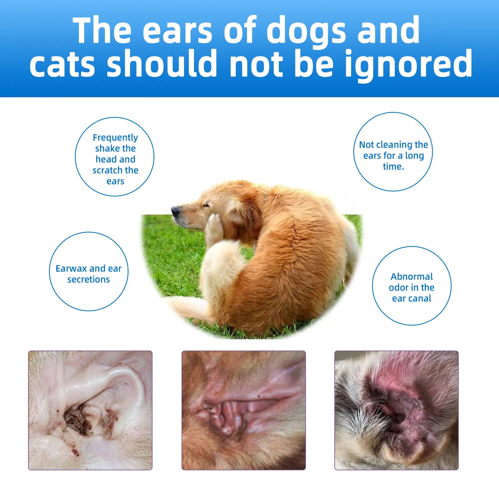 Gentle Ear Cleanser for Dogs & Cats 🐶🐱✨
