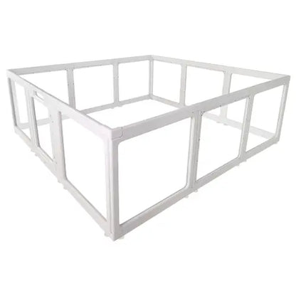 Transparent White Pet Playpen with Door - Foldable Indoor Dog Fence Available in 8, 10, or 12 Panels, Portable Home Enclosure for Dogs and Cats