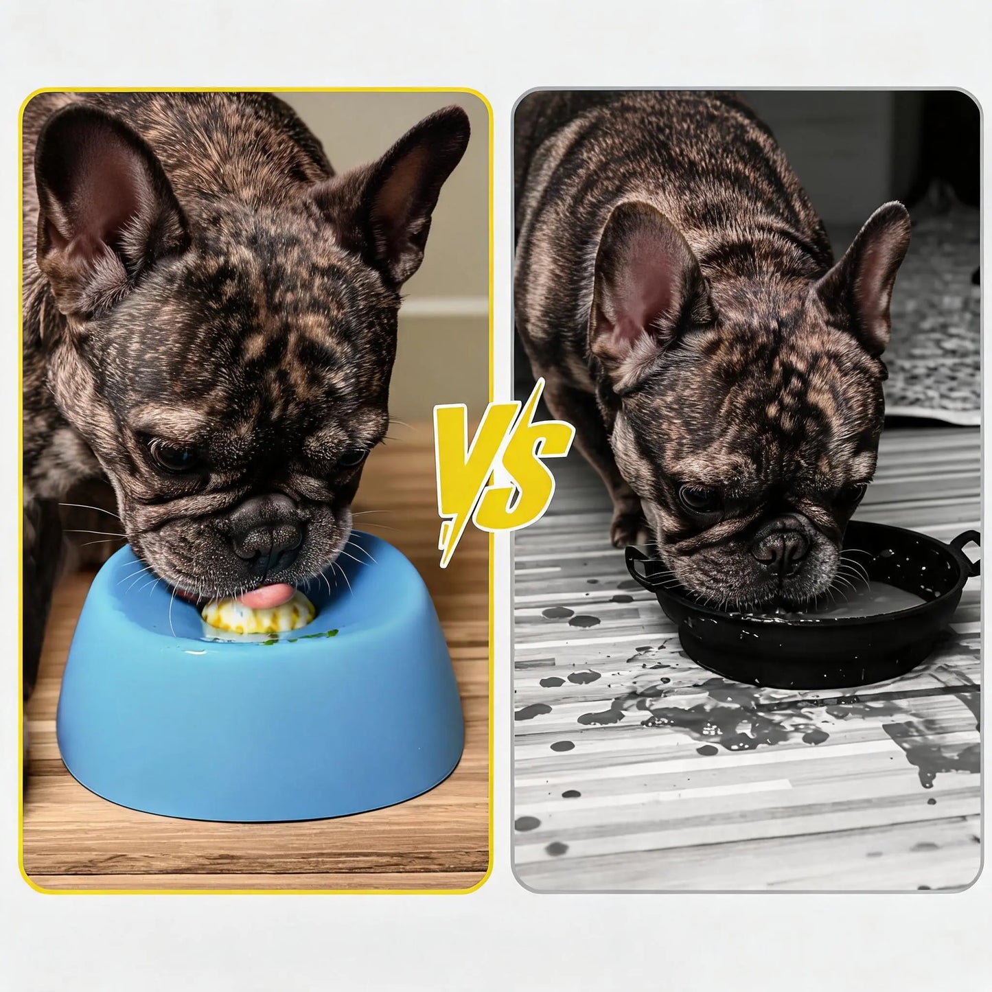 Pet Slow Feeder Licking Bowl for Dogs Cat,Built-In Rolling Ball Prevent Spilling,Multi-Use Liquid Bowl for Bone Broth, Yogert,Liquid Snack&Supplement,Anti-Slip Base Pad Avaliable as Option