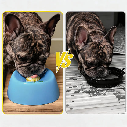 Pet Slow Feeder Licking Bowl for Dogs Cat,Built-In Rolling Ball Prevent Spilling,Multi-Use Liquid Bowl for Bone Broth, Yogert,Liquid Snack&Supplement,Anti-Slip Base Pad Avaliable as Option
