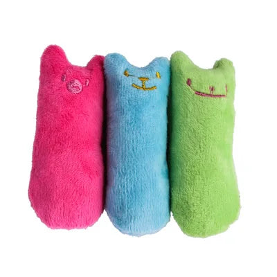 Catnip Plush Chew Toy for Cats – Interactive Teeth Cleaning Cat Toy with Silvervine