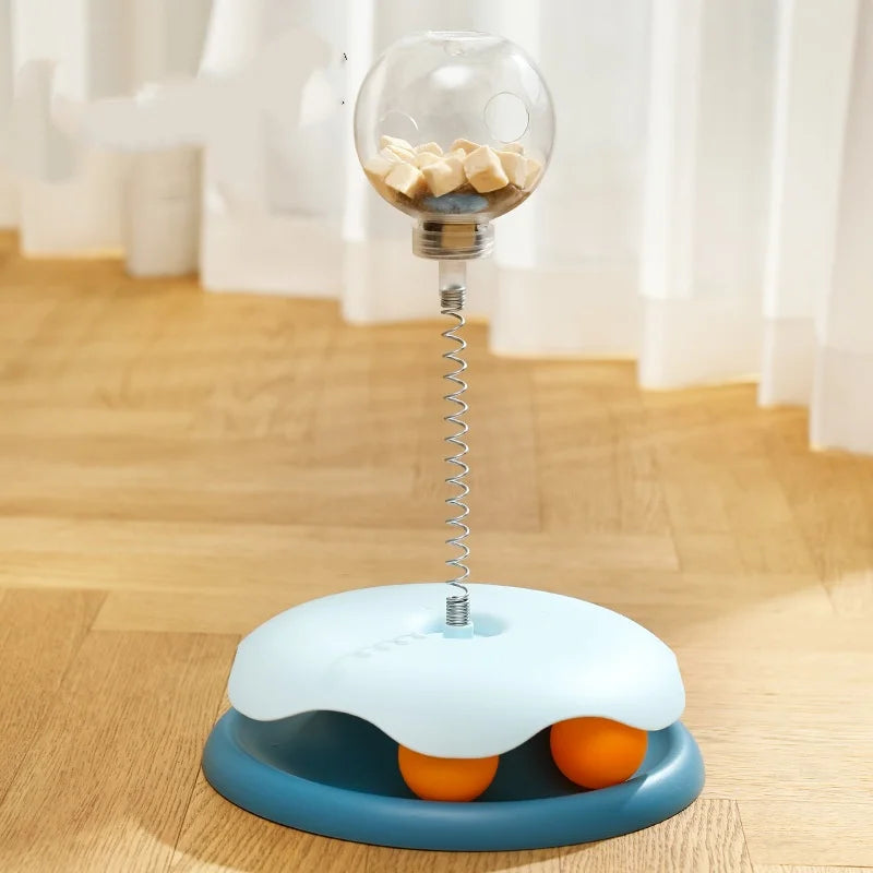 Interactive Treat Dispensing Cat Tumbler Toy | Slow Feeder Puzzle Mouse Toy for Indoor Cats