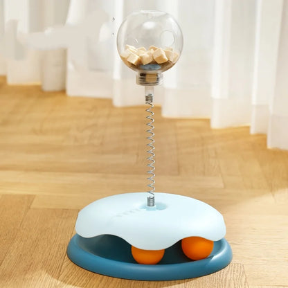 Interactive Treat Dispensing Cat Tumbler Toy | Slow Feeder Puzzle Mouse Toy for Indoor Cats