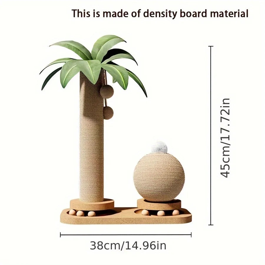 Coconut Tree Cat Scratching & Play Tower