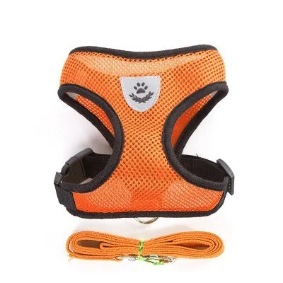 Adjustable Reflective Pet Harness & Leash Set for Dogs & Cats | Breathable Mesh Vest