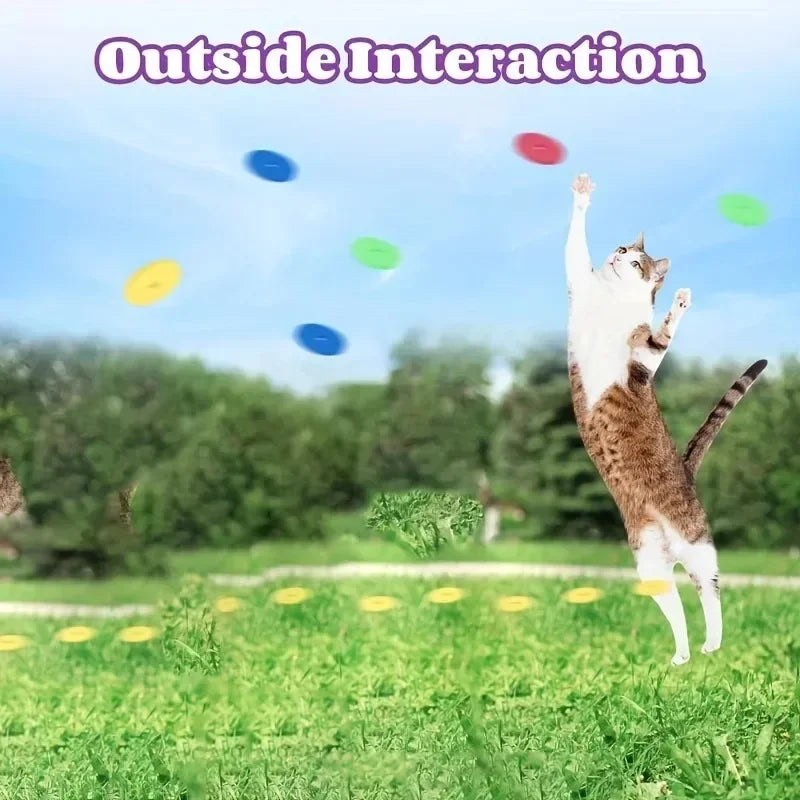 Interactive Flying Disc Launcher Toy for Cats & Dogs