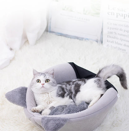 Cozy Cat Cave Bed | Warm Plush Indoor Cat House & Kitten Sleeping Nest
