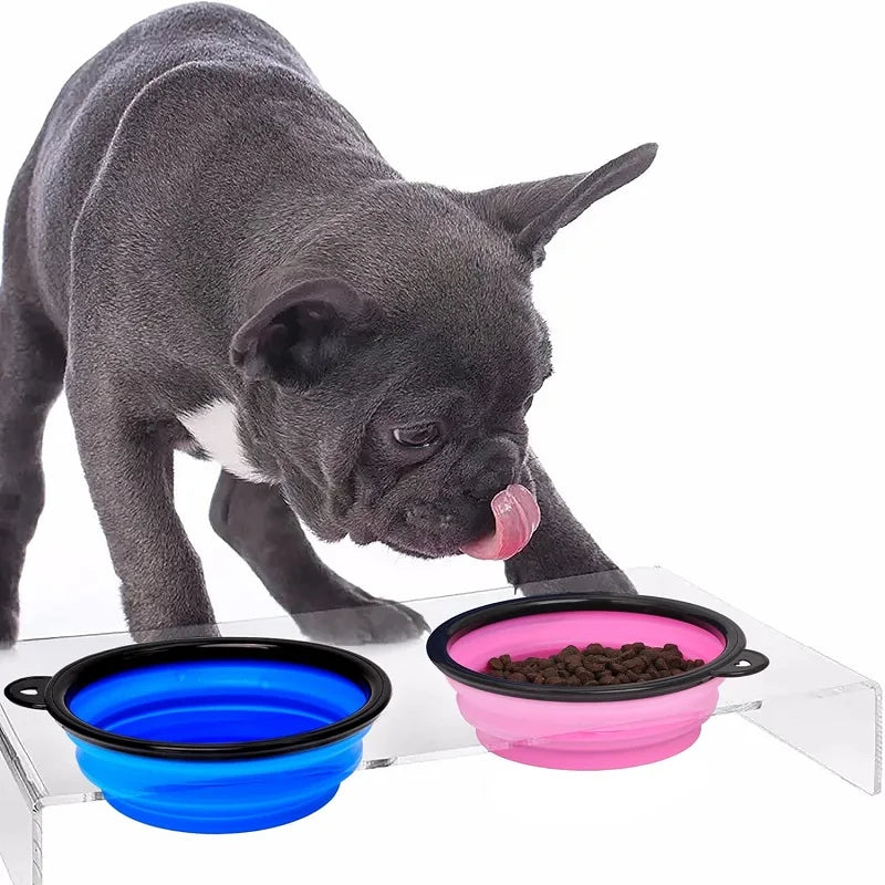 Portable Folding Silicone Dog Travel Bowl | Collapsible Pet Food & Water Dish