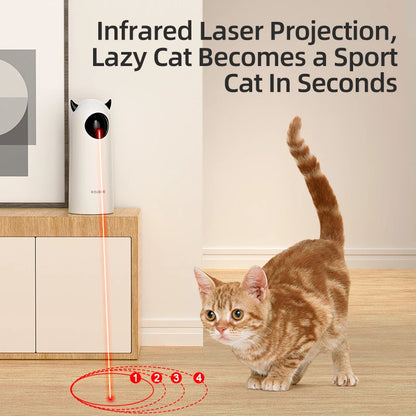 ROJECO Automatic Interactive Cat Laser Toy | Smart Motion Sensor Cat Exercise Toy