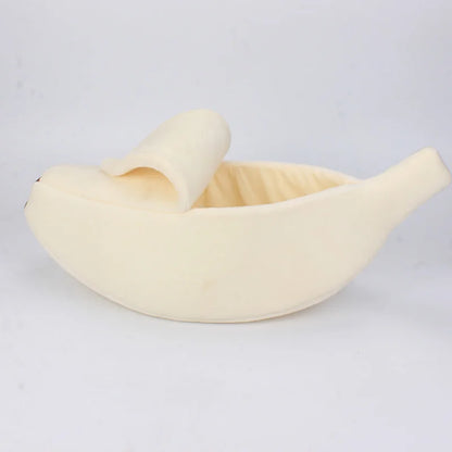 Cute Banana Cat Bed Cave | Cozy Plush Banana Pet House for Cats & Small Dogs