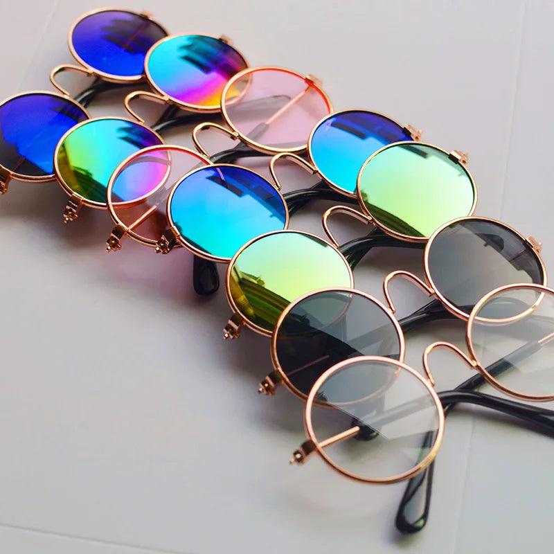 Vintage Round Pet Sunglasses for Small Dogs & Cats | Cute Photo Prop & Costume Accessory