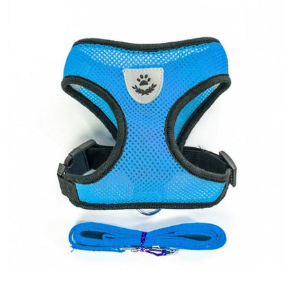 Adjustable Reflective Pet Harness & Leash Set for Dogs & Cats | Breathable Mesh Vest