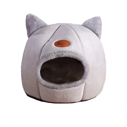 Cozy Cat Cave Bed | Warm Plush Indoor Cat House & Kitten Sleeping Nest