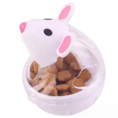 Interactive Treat Dispensing Cat Tumbler Toy | Slow Feeder Puzzle Mouse Toy for Indoor Cats