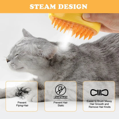 3-in-1 Pet Steam Massage Brush