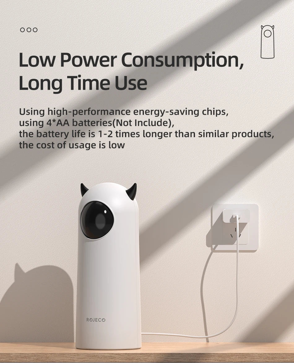 ROJECO Automatic Interactive Cat Laser Toy | Smart Motion Sensor Cat Exercise Toy