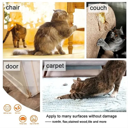 Transparent Cat Scratch Furniture Protector | Self-Adhesive Anti Scratch Couch Guard Pads