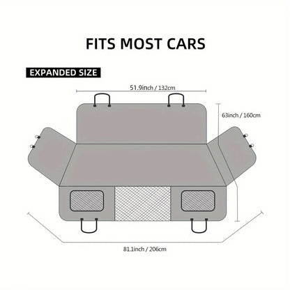 Waterproof Dog Car Seat Cover Hammock | Scratch-Resistant Back Seat Protector for Cars & SUVs