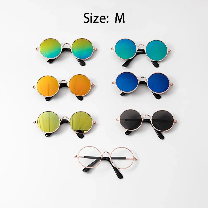 Vintage Round Pet Sunglasses for Small Dogs & Cats | Cute Photo Prop & Costume Accessory