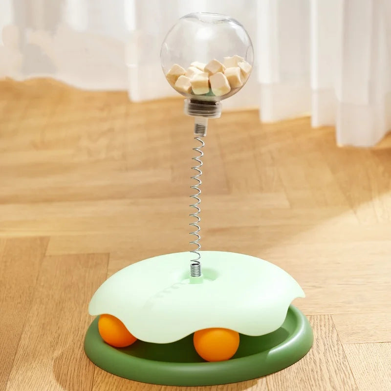 Interactive Treat Dispensing Cat Tumbler Toy | Slow Feeder Puzzle Mouse Toy for Indoor Cats