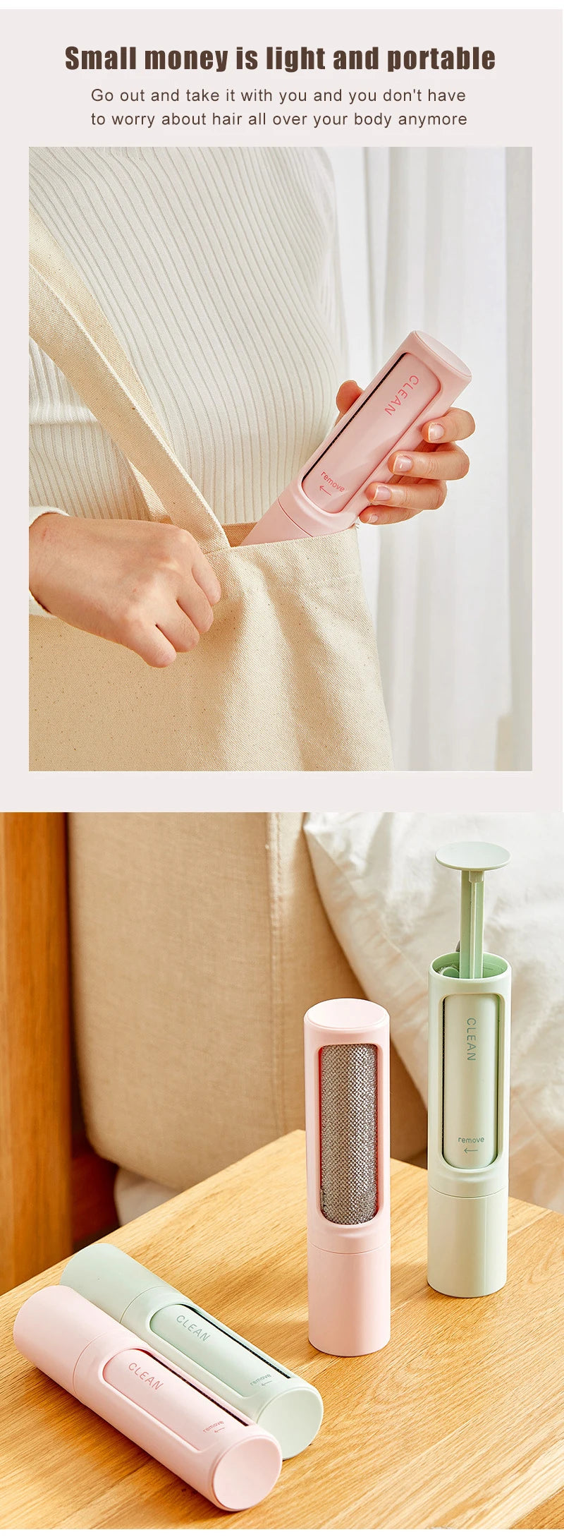 Reusable Pet Hair Remover Roller | Self-Cleaning Lint Brush for Dog & Cat Fur
