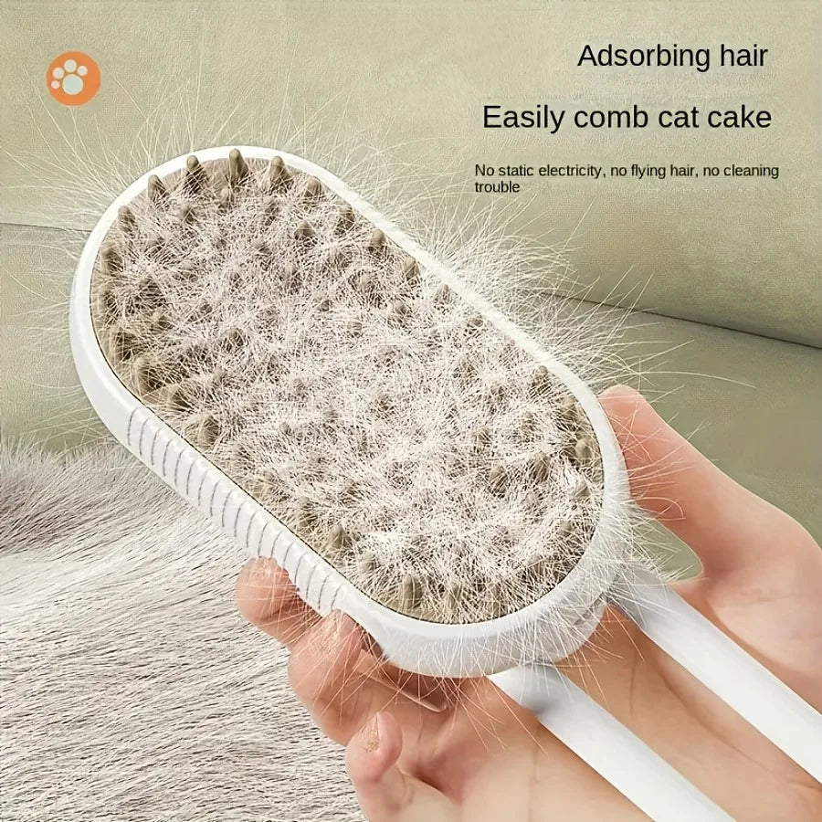 3-in-1 Pet Steam Deshedding Brush