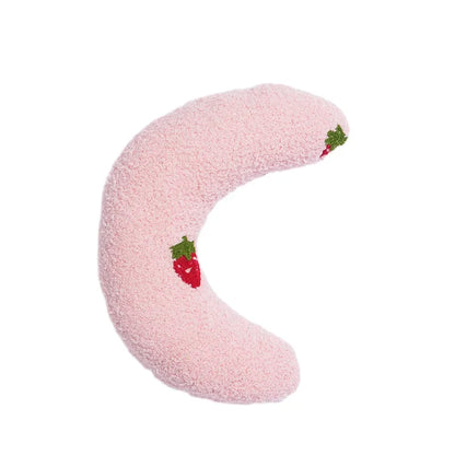 Calming Crescent Cat Pillow Bed - Ultra Soft Plush Sleeping Cushion for Cats