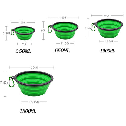 Portable Folding Silicone Dog Travel Bowl | Collapsible Pet Food & Water Dish