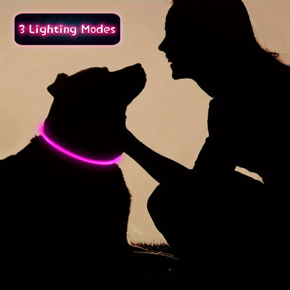 USB Rechargeable LED Dog Collar