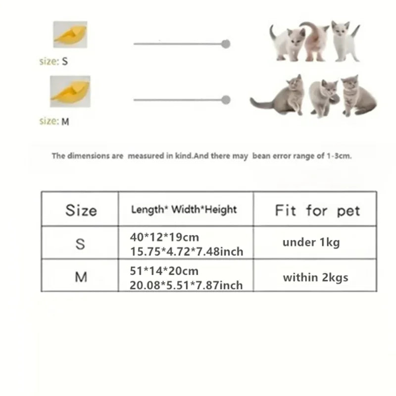 Cute Banana Cat Bed Cave | Cozy Plush Banana Pet House for Cats & Small Dogs