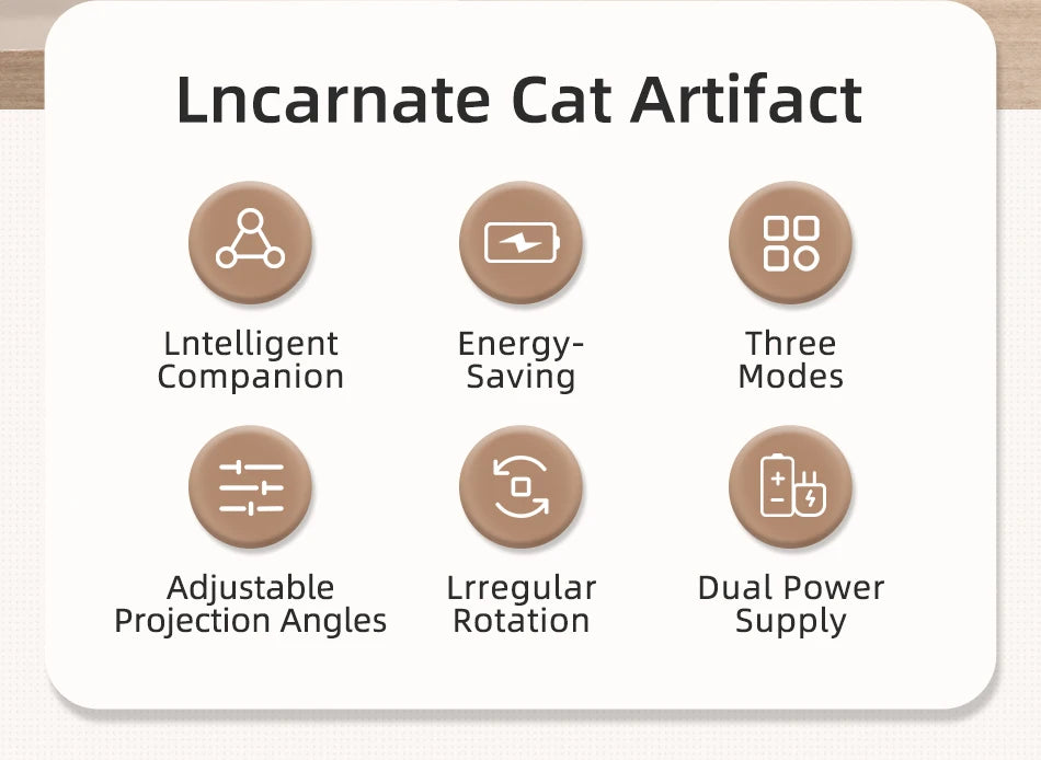 ROJECO Automatic Interactive Cat Laser Toy | Smart Motion Sensor Cat Exercise Toy
