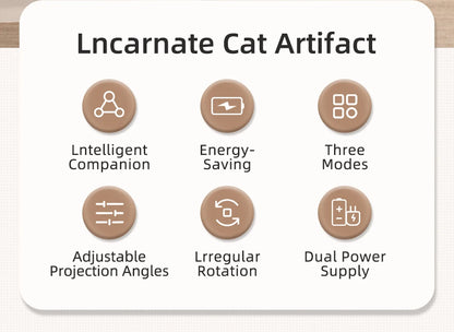 ROJECO Automatic Interactive Cat Laser Toy | Smart Motion Sensor Cat Exercise Toy