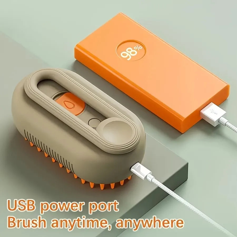 3-in-1 Pet Steam Deshedding Brush