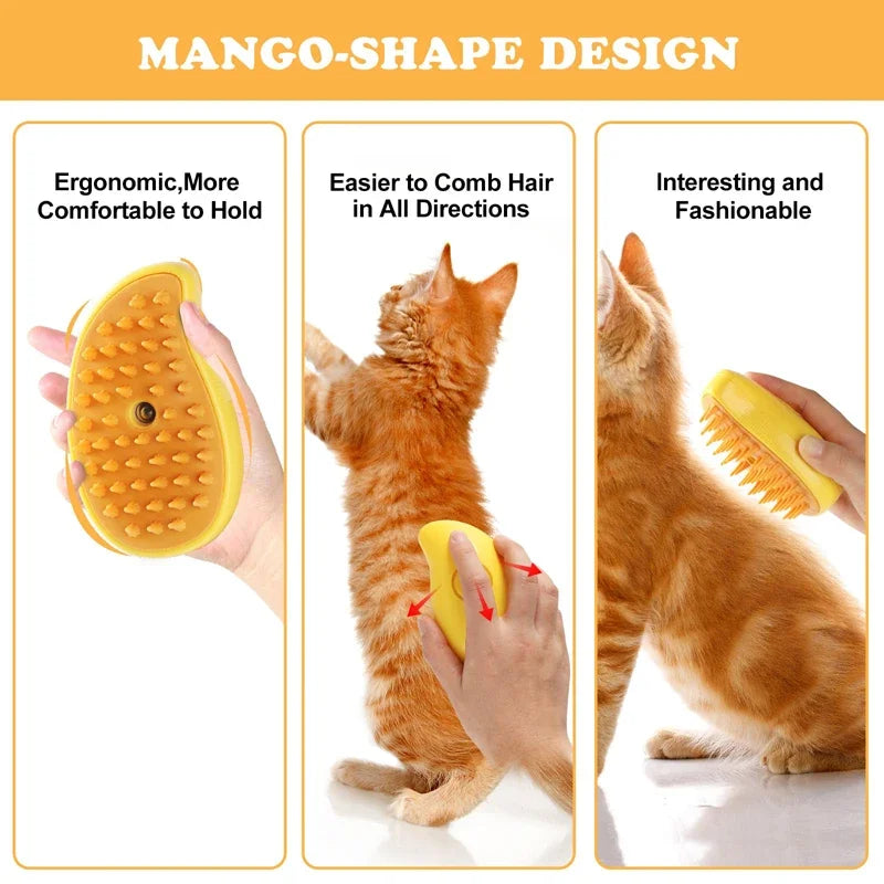 3-in-1 Pet Steam Massage Brush