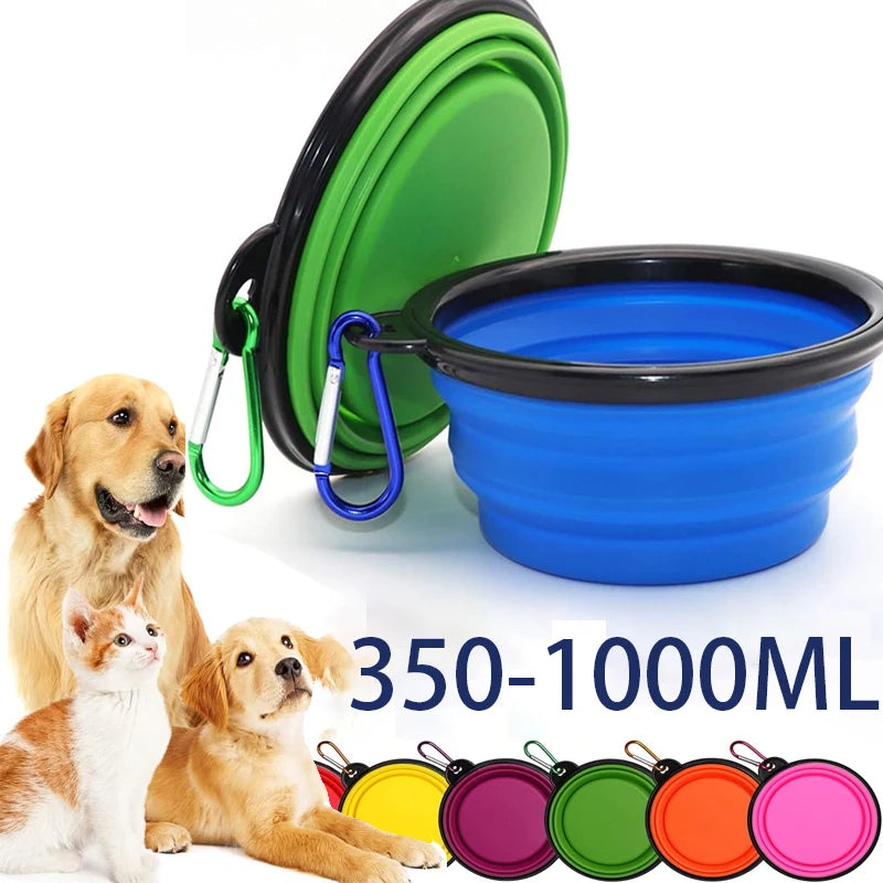 Portable Folding Silicone Dog Travel Bowl | Collapsible Pet Food & Water Dish