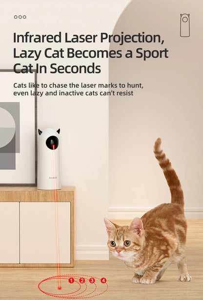 ROJECO Automatic Interactive Cat Laser Toy | Smart Motion Sensor Cat Exercise Toy
