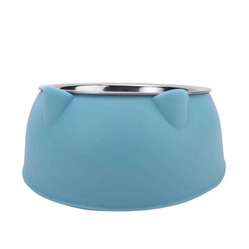 Elevated Stainless Steel Cat Bowl | Non-Slip Tilted Pet Food & Water Bowl