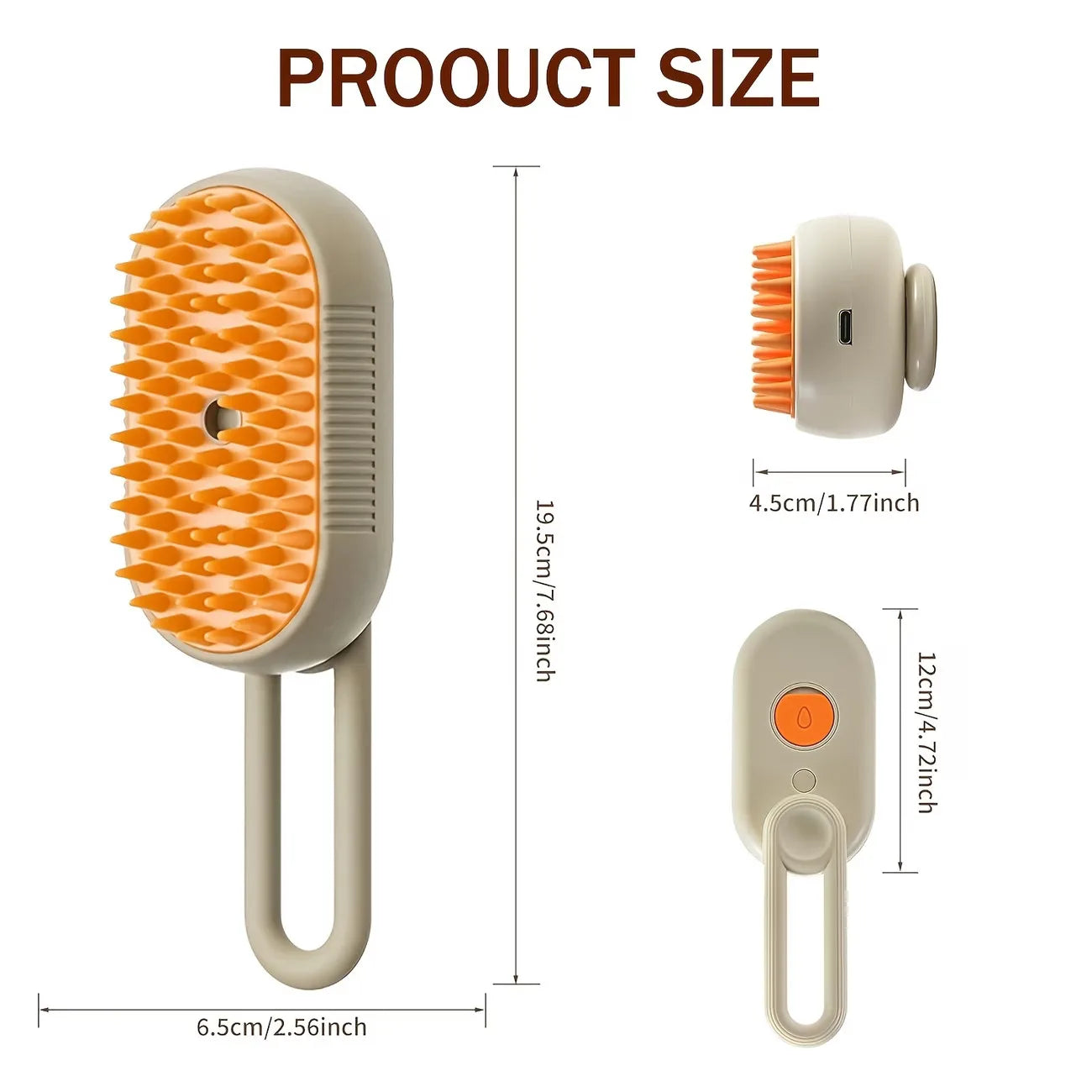 3-in-1 Pet Steam Deshedding Brush