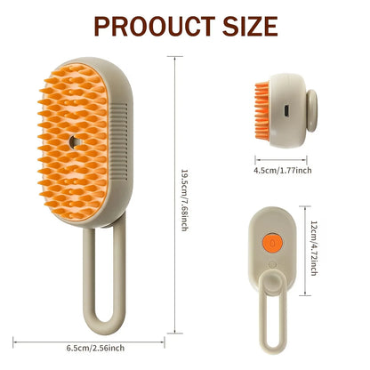 3-in-1 Pet Steam Deshedding Brush