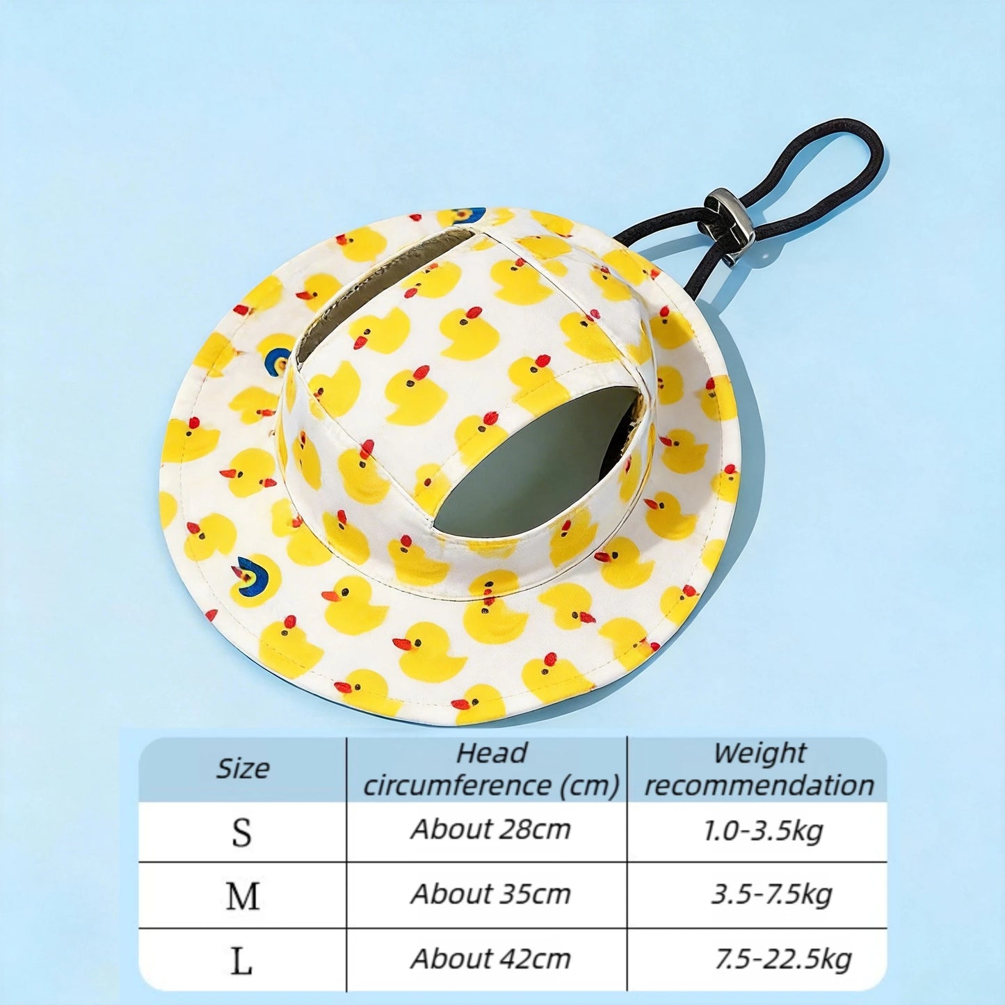 Adjustable Dog Sun Hat | Cute Printed Cap for Small & Medium Dogs