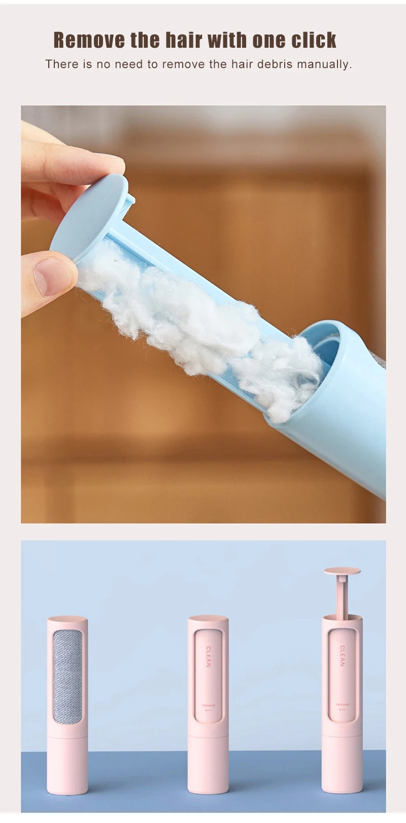 Reusable Pet Hair Remover Roller | Self-Cleaning Lint Brush for Dog & Cat Fur