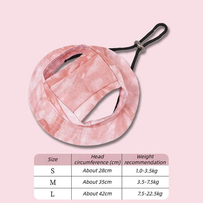 Adjustable Dog Sun Hat | Cute Printed Cap for Small & Medium Dogs