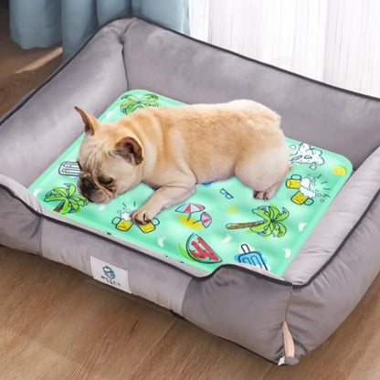 Self Cooling Pet Mat for Dogs & Cats | Refillable Water Cooling Pad | Summer Cooling Bed