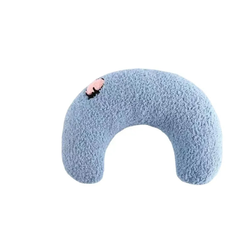 Calming Crescent Cat Pillow Bed - Ultra Soft Plush Sleeping Cushion for Cats