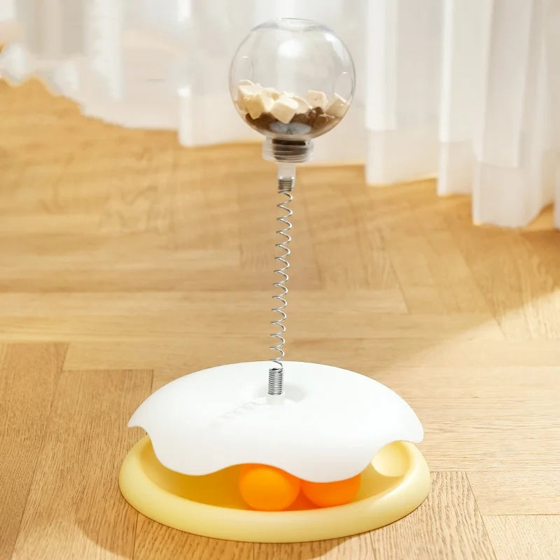 Interactive Treat Dispensing Cat Tumbler Toy | Slow Feeder Puzzle Mouse Toy for Indoor Cats
