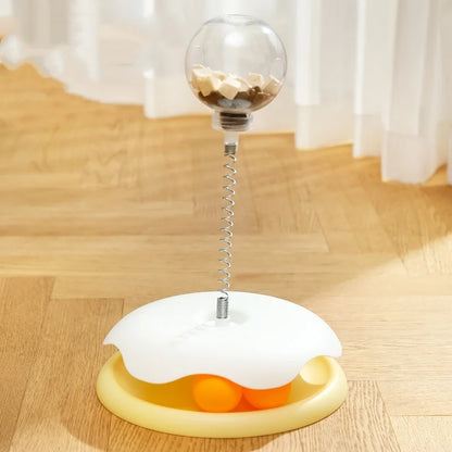 Interactive Treat Dispensing Cat Tumbler Toy | Slow Feeder Puzzle Mouse Toy for Indoor Cats