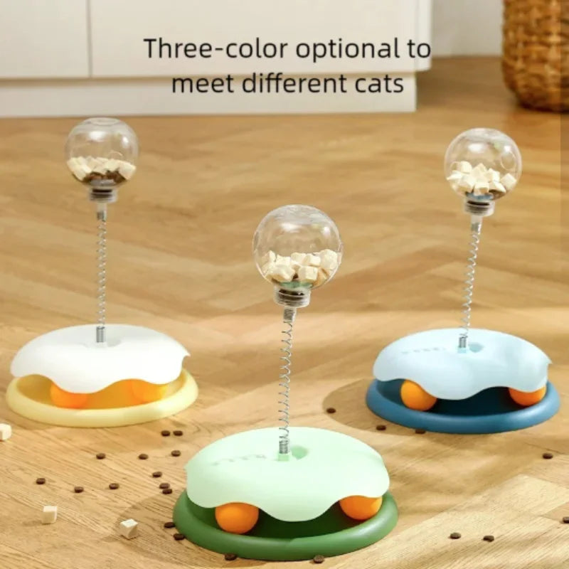 Interactive Treat Dispensing Cat Tumbler Toy | Slow Feeder Puzzle Mouse Toy for Indoor Cats