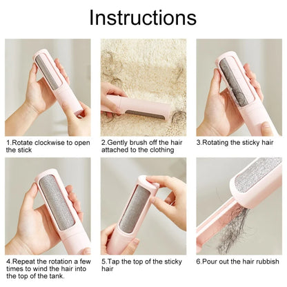 Reusable Pet Hair Remover Roller | Self-Cleaning Lint Brush for Dog & Cat Fur